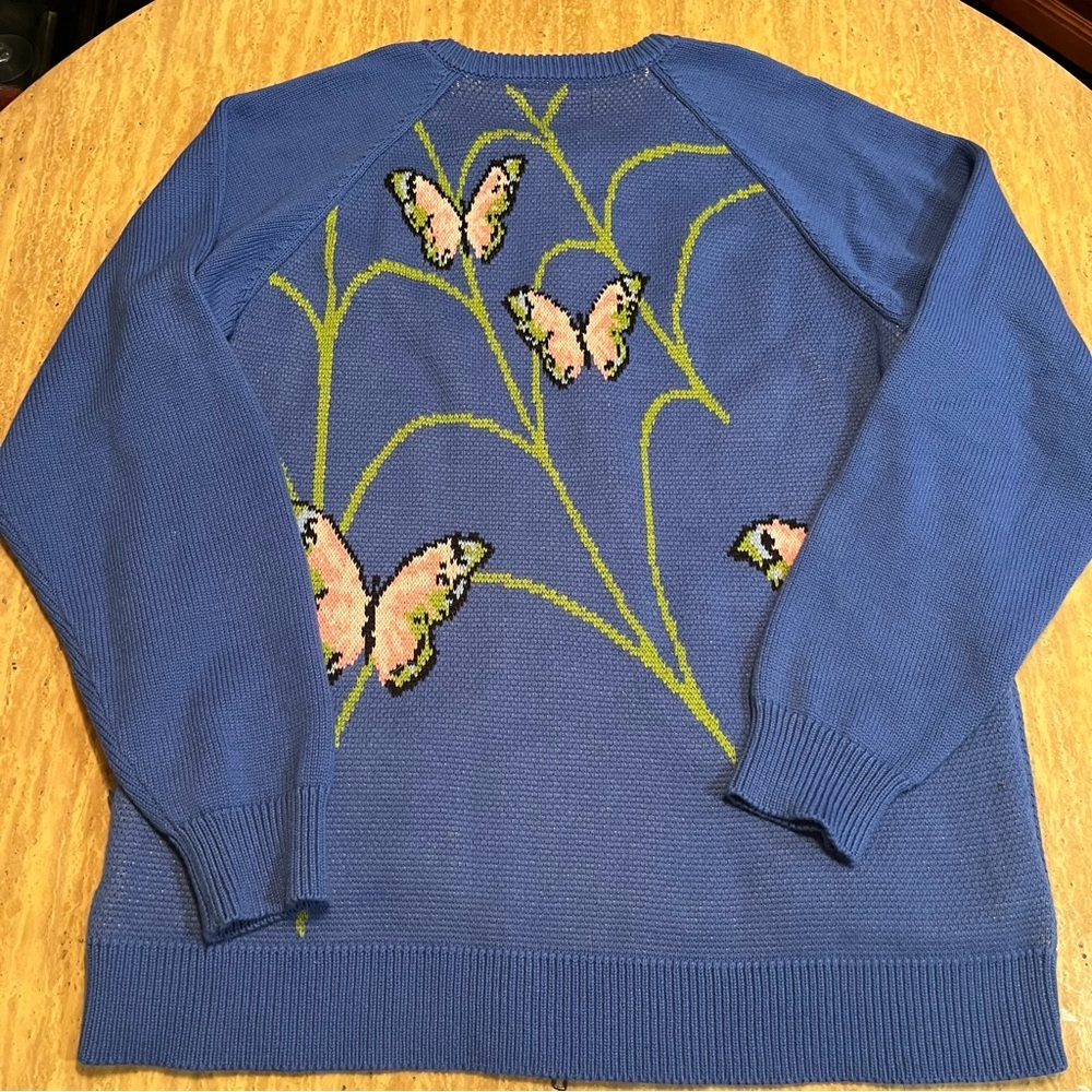 FELT Web Knit Zip Sweater Size L